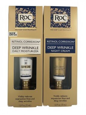 RoC Night/Day Moisturizer Duo w/ Retinol 1 oz ea NIB